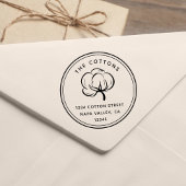 Floral Cotton Boll | RÜCKSENDEADRESSE Permastempel