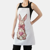 Floral Cottontail Bunny Coquette Bow Rabbit Oster Schürze (InSitu)