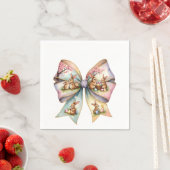 Floral Cottontail Bunny Coquette Bow Rabbit Oster Serviette (Beispiel)