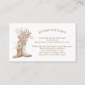 Floral Cowboy Boots Bücher für Kinder Begleitkarte (Vorderseite)