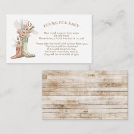 Floral Cowboy Boots Bücher für Kinder Begleitkarte