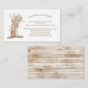 Floral Cowboy Boots Bücher für Kinder Begleitkarte