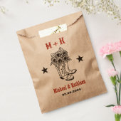 Floral Cowboy Boots Western Land Rustikale Hochzei Geschenktütchen (Versiegelt)