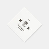 Floral Cowboy Boots Western Land Rustikale Hochzei Serviette (Ecke)