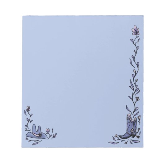 Floral Cowboy Notepad Notizblock (Vorderseite)