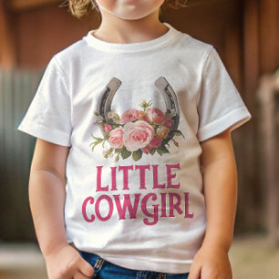 Floral Cowgirl Baby Pregnancy Ankündigung T-shirt