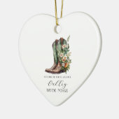 Floral Cowgirl Boots Bridesmaid Keramik Ornament (Links)