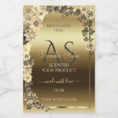 Floral Cream Gold-Produktverpackungslabel Lebensmitteletikett (Einzelnes Label)
