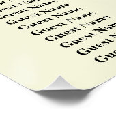  Floral Cream Heart Wedding Seating Plan 8 Tables Poster (Ecke)