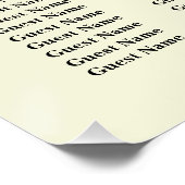 Floral Creme-Herz-Hochzeit Sitzplan 12 Tische Poster (Ecke)