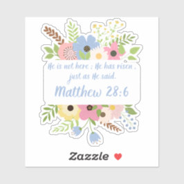 Floral Cross Er ist Riser Oster Aufkleber