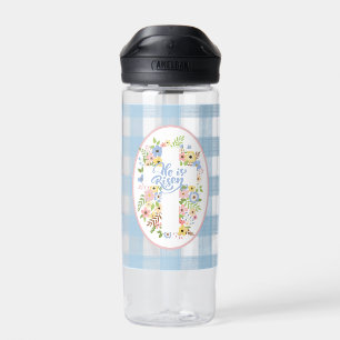 Floral Cross Er ist Riser Oster Trinkflasche