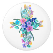 Floral Cross Keramikknauf (Vorderseite)