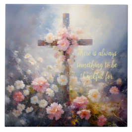 FLORAL CROSS TILE FLIESE