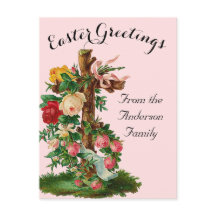 Floral Cross Vintag Osterreligiöse