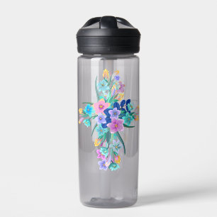 Floral Cross Water Flasche
