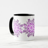 Floral Crown Lila Mandala Tasse (Vorderseite Links)