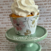 Floral cupcake Wrappers, DIY cupcake Wrapper