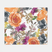 Floral Curtains Fleecedecke (Vorderseite (Horizontal))