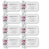 Floral Custom Address-Label Aufkleber (Vorderseite)