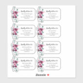 Floral Custom Address-Label Aufkleber (Blatt)