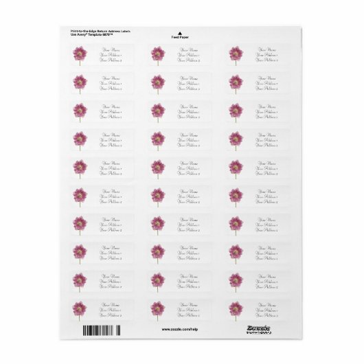 Floral Custom Address Labels (Vorne)