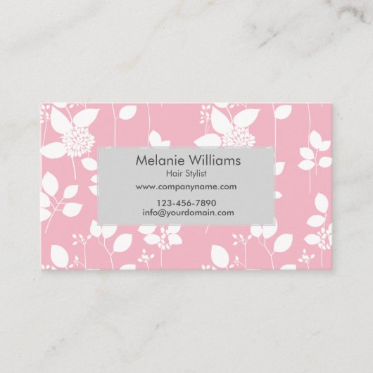 Floral Custom Business Card Platzkarte (Vorderseite)