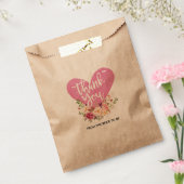 Floral Custom Danke Kraft Papiertasche Geschenktütchen (Versiegelt)