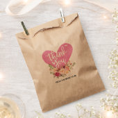 Floral Custom Danke Kraft Papiertasche Geschenktütchen (Ausgeschnitten)