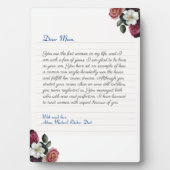 Floral Custom Notebook handgeschriebene Liebe Fotoplatte (Vorderseite)