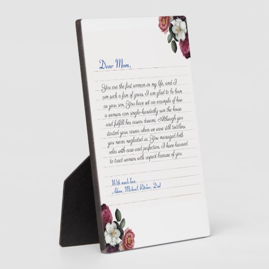 Floral Custom Notebook handgeschriebene Liebe Fotoplatte (Seite)
