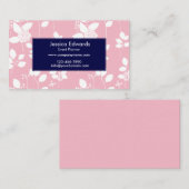 Floral Custom Personalisiert Pink Blue Business Ca Platzkarte (Vorne/Hinten)