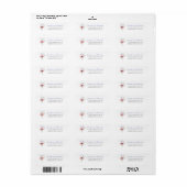 Floral Custom Wedding Return Address Label (Vorne)