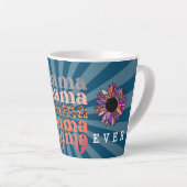 Floral Customize Best Mama Blue Milchtasse (Rechte Ecke)