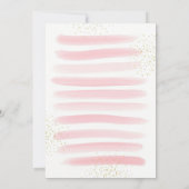 Floral Cute Elephant Girl Baby Shower Invitation (Rückseite)