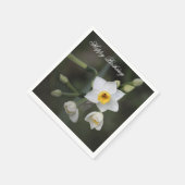 Floral Daffodil Geburtstag Serviette (Ecke)