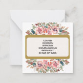 Floral Daily Affirmation Cards Mitteilungskarte (Vorderseite)