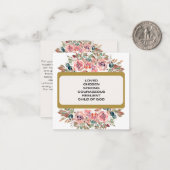 Floral Daily Affirmation Cards Mitteilungskarte (Vorderseite/Rückseite Beispiel)