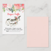 Floral Daily Babydusche Windelwascherkarten Begleitkarte (Vorne/Hinten)