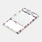 Floral Daily Planning Checklist Notepad Post-it Klebezettel (angewinkelt)