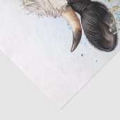 Floral Dairy Cow Holstein Friesian Watercolor Seidenpapier (Detail)