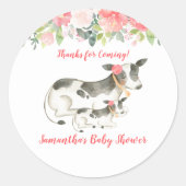 Floral Dairy Kuh Custom Gevor Sticker (Vorderseite)