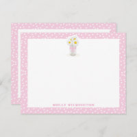 Floral Daises Mason Jar Vase Girly Stationery