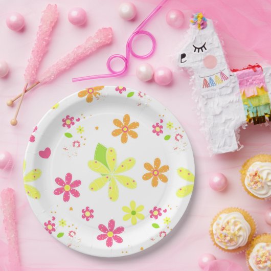 Floral Daisies Pappteller (Party)