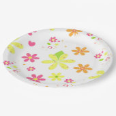 Floral Daisies Pappteller (Schrägansicht)