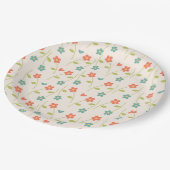 Floral Daisies Pappteller (Schrägansicht)