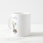 Floral Daisy April Geburtstagsfeier Blume Rustikal Kaffeetasse (Vorderseite Links)