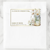 Floral Daisy Autor Signature-Buchzeichen Rechteckiger Aufkleber (Tasche)