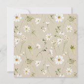 Floral Daisy Baby in Bloom Kraft Papierdusche Einladung (Rückseite)
