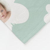 Floral daisy boho retro türkis gelb niedliches Ges Fleecedecke (Ecke)